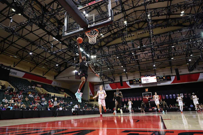 KISSIMMEE, FL - November 26, 2023 - Guard Wade Taylor #4 of the Texas A&M Aggies during the game between the Iowa State Cyclones and the Texas A&M Aggies at State Farm Field House at ESPN Wide World of Sports Complex in Kissimmee, FL.